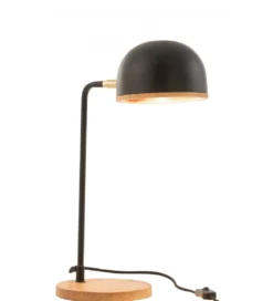 Lampa stołowa EVY 48 cm czarna naturalna*J-Line New