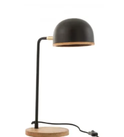 Lampa stołowa EVY 48 cm czarna naturalna*J-Line New