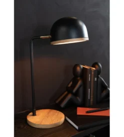 Lampa stołowa EVY 48 cm czarna naturalna*J-Line New