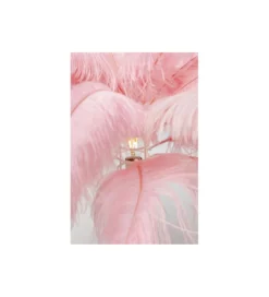 Lampa stołowa FEATHER PALM 60 Cm Pióra różowa*KDesign Clearance