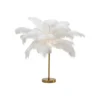 Lampa stołowa FEATHER PALM 60 cm pióra biała*KDesign Discount