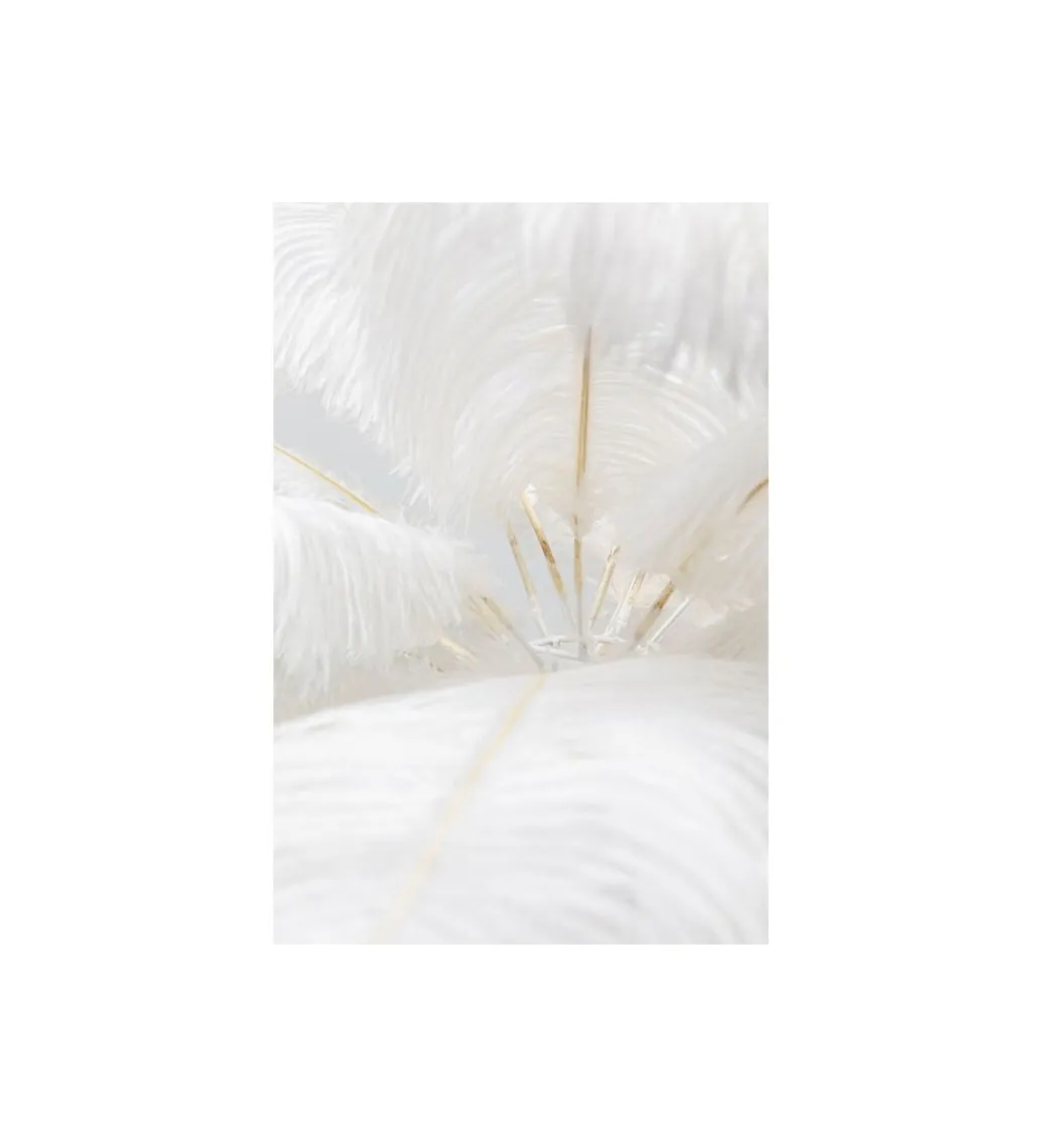 Lampa stołowa FEATHER PALM 60 cm pióra biała*KDesign Discount