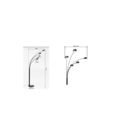 Lampa stołowa FIVE FINGERS 201 cm czarna*KDesign Sale