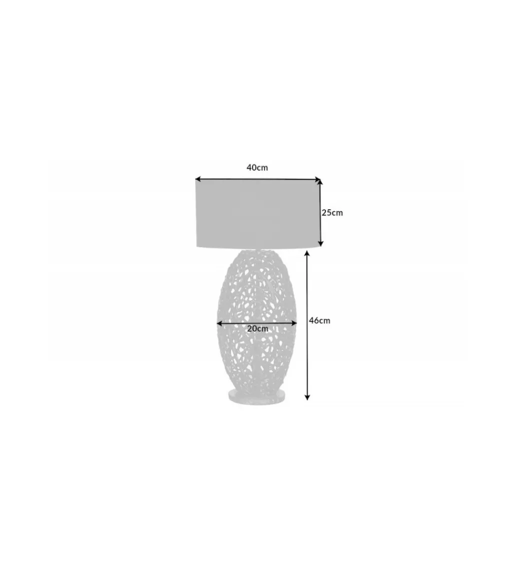 Lampa stołowa FLANK 40 cm czarna*Invicta Interior Sale