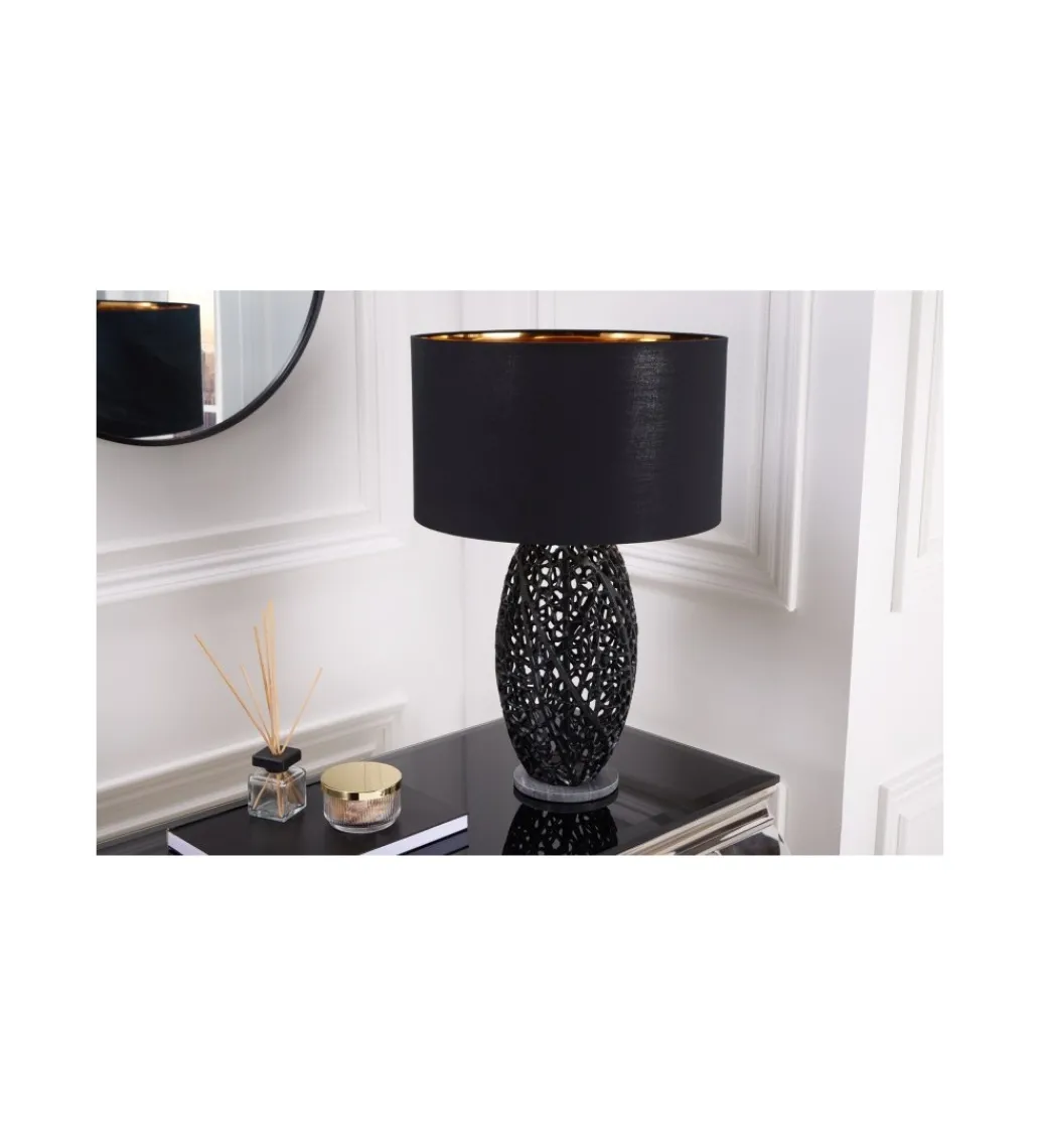 Lampa stołowa FLANK 40 cm czarna*Invicta Interior Sale