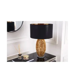Lampa stołowa FLANK 40 cm czarno złota*Invicta Interior