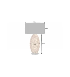 Lampa stołowa FLANK 40 cm czarno złota*Invicta Interior