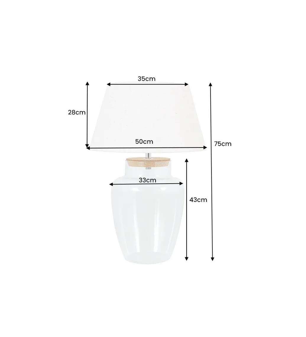 Lampa stołowa GLASI 50 cm transparentna*Invicta Interior Hot