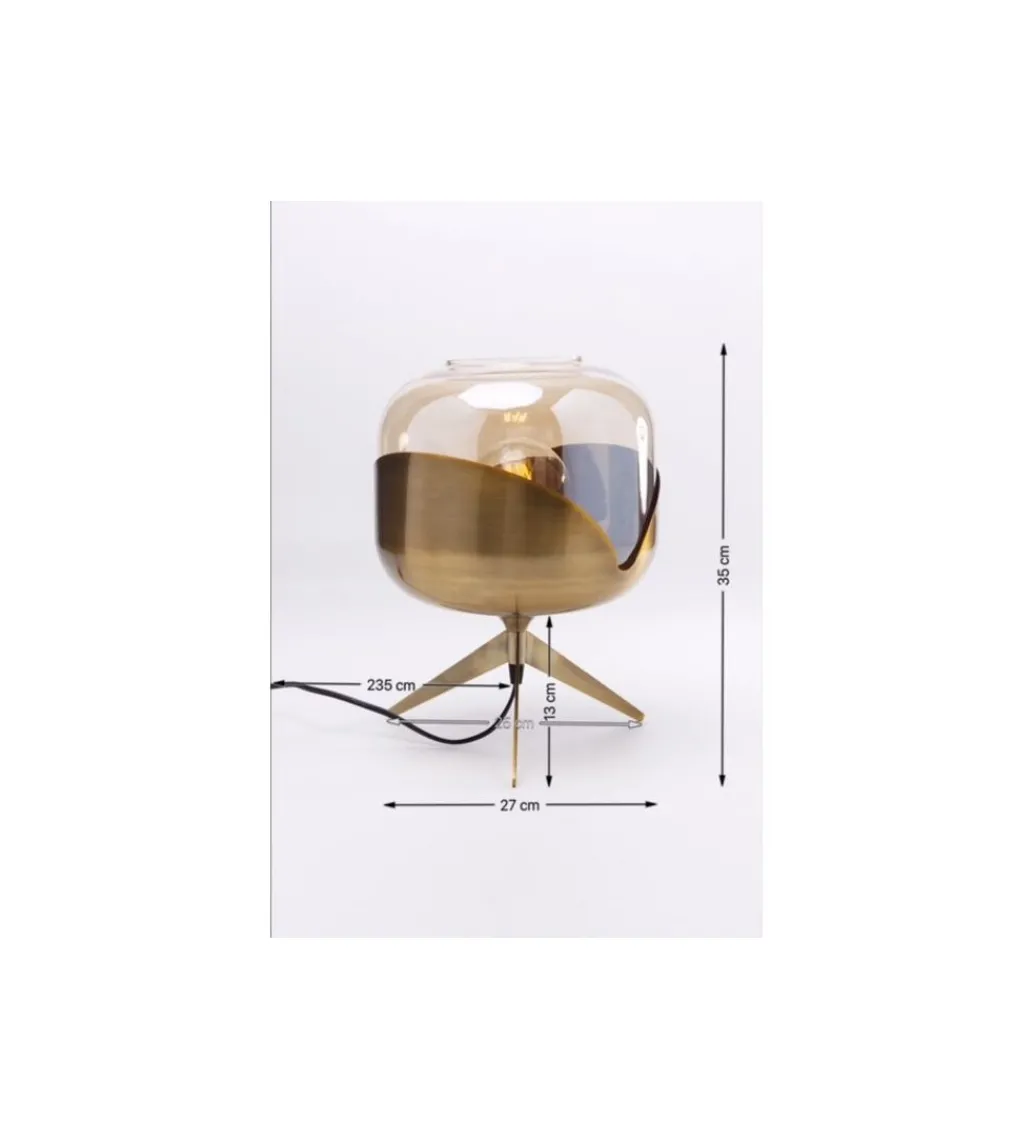 Lampa stołowa GOBLET BALL 35 cm złota*KDesign New