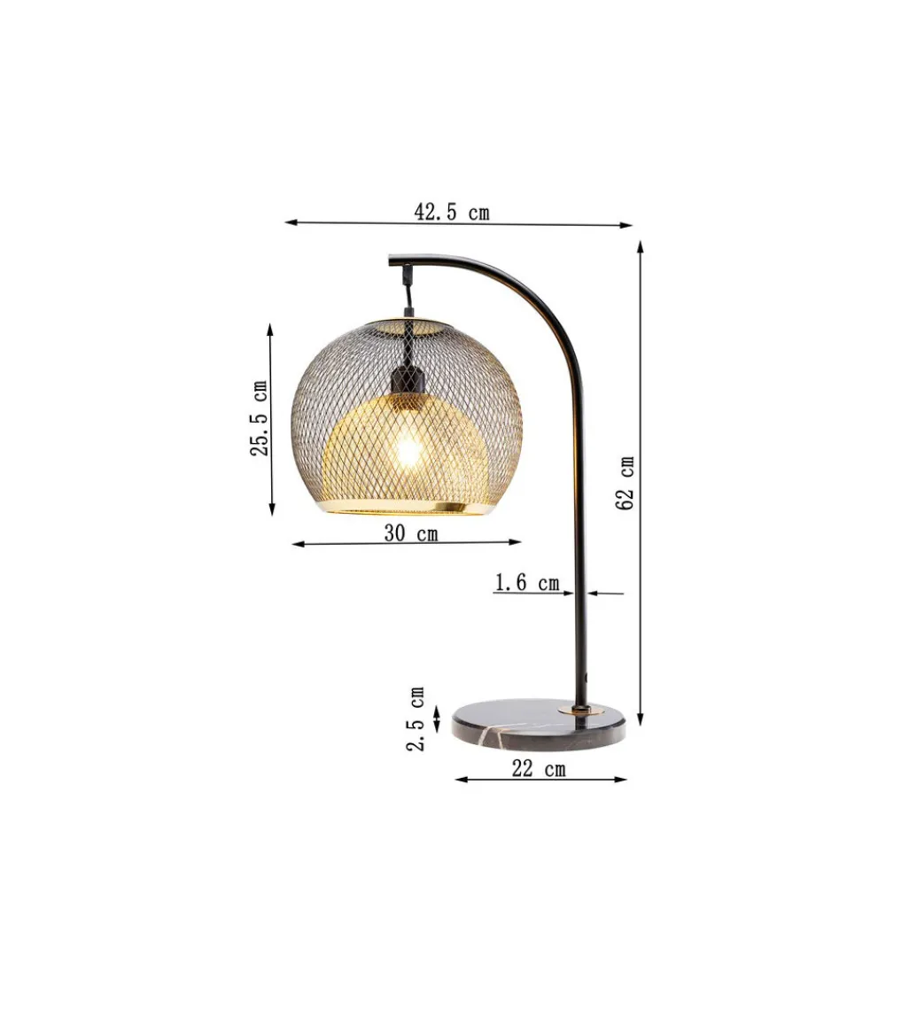 Lampa stołowa GRATO 62 cm czarna*KDesign Outlet
