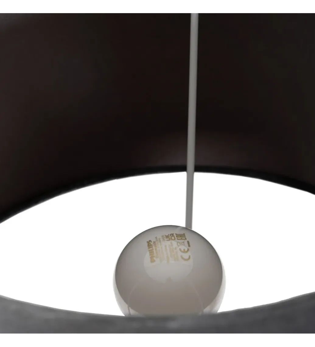 Lampa stołowa HEMLA 64 cm szklana czarno szara*Zona-Design Best