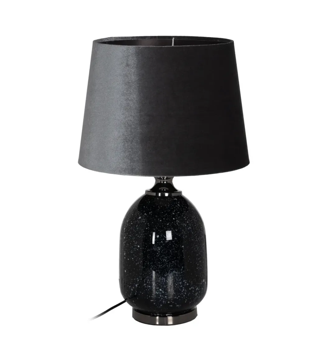 Lampa stołowa HEMLA 64 cm szklana czarno szara*Zona-Design Best