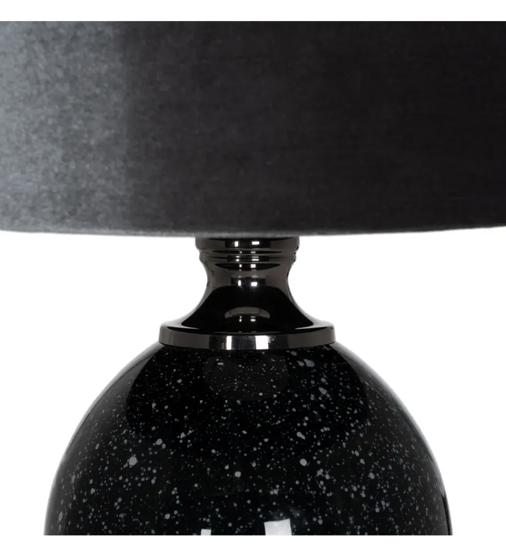 Lampa stołowa HEMLA 64 cm szklana czarno szara*Zona-Design Best