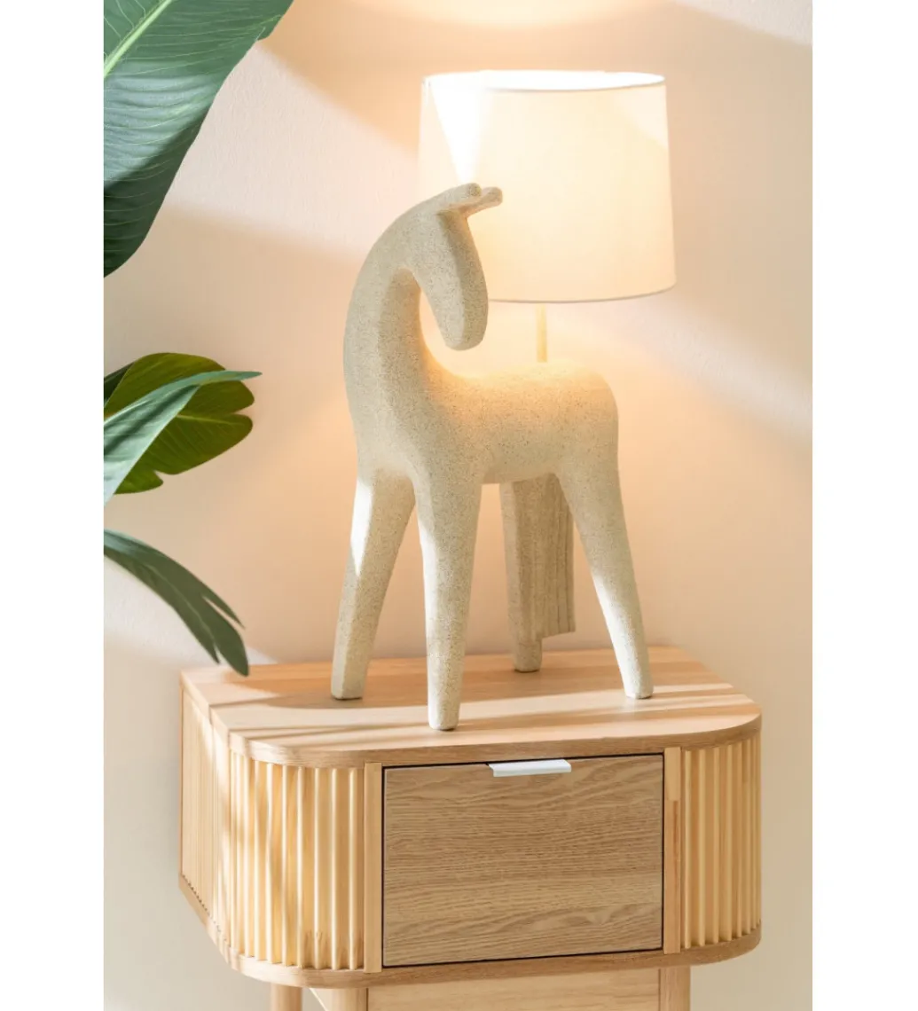 Lampa stołowa HORSE 56 cm beżowa*J-Line Best