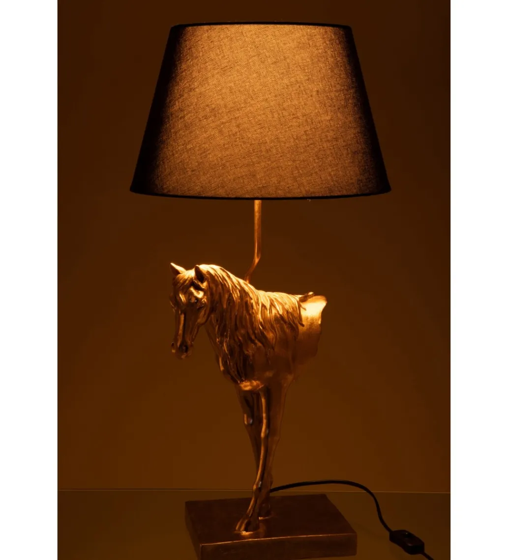 Lampa stołowa HORSE 70 cm złota*J-Line Clearance