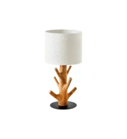 Lampa stołowa JEWELRY 60 cm drewno mangostan boucle*Invicta Interior Outlet