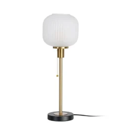 Lampa stołowa KESAMON 60 cm złotobiała*Zona-Design Best