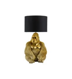 Lampa stołowa KING APE 54 cm czarna złota*Invicta Interior Sale