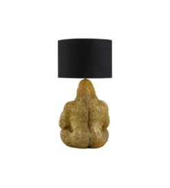 Lampa stołowa KING APE 54 cm czarna złota*Invicta Interior Sale