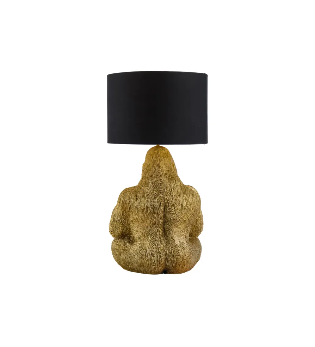 Lampa stołowa KING APE 54 cm czarna złota*Invicta Interior Sale