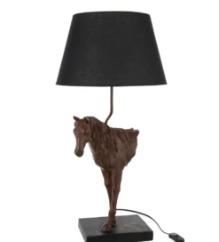 Lampa stołowa KOŃ 70 cm ciemnobrązowy*J-Line Outlet