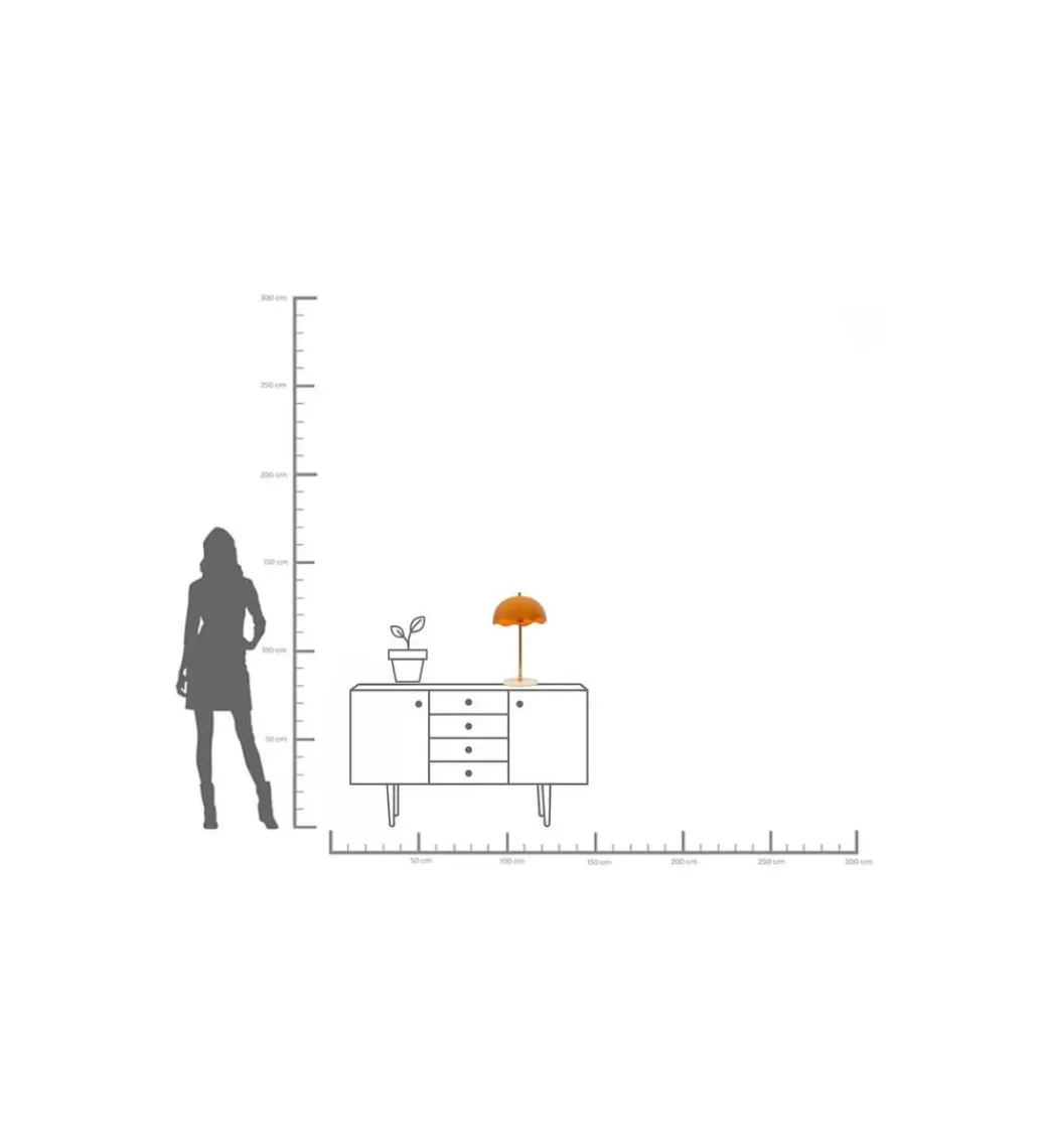 Lampa stołowa LIA 50 cm pomarańczowa*KDesign Outlet