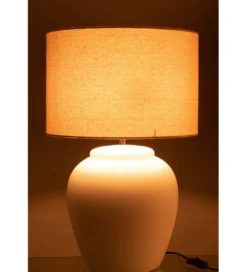 Lampa stołowa MELI 41 cm biała*J-Line Clearance