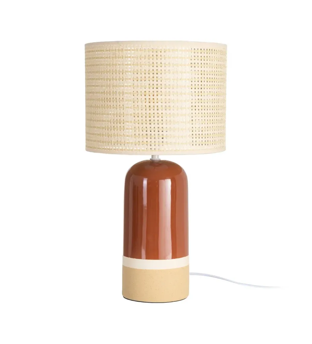 Lampa stołowa MENOSEA 51 cm terrakota kremowa*Zona-Design Clearance