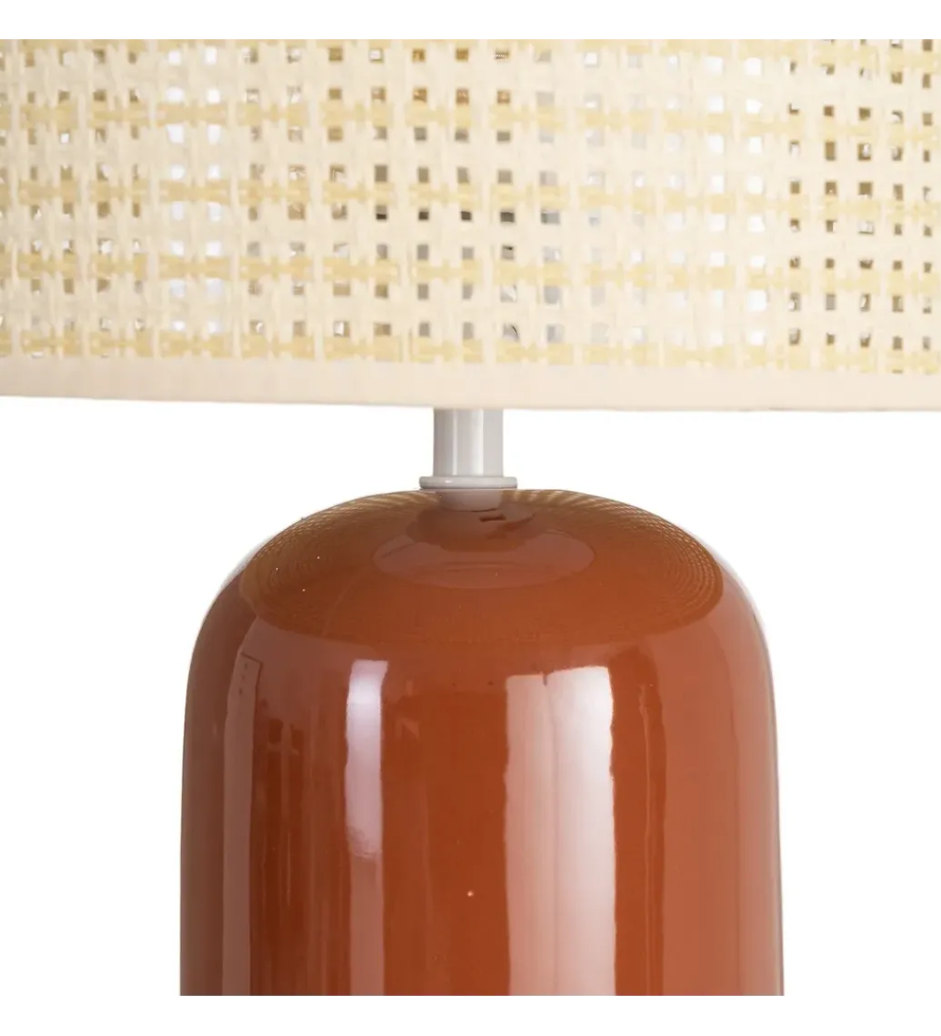 Lampa stołowa MENOSEA 51 cm terrakota kremowa*Zona-Design Clearance