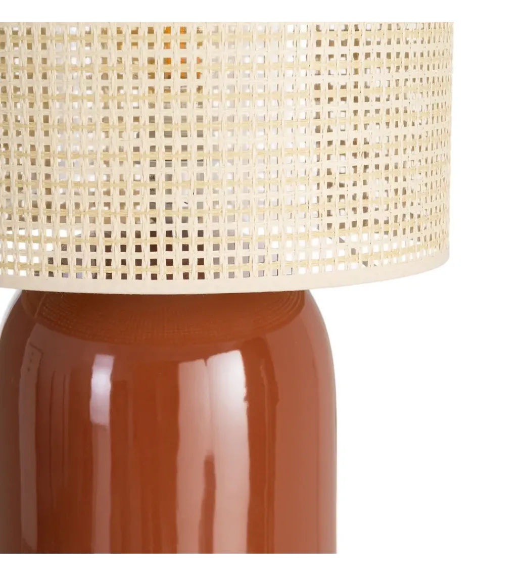 Lampa stołowa MENOSEA 112 cm terrakota kremowa*Zona-Design Online