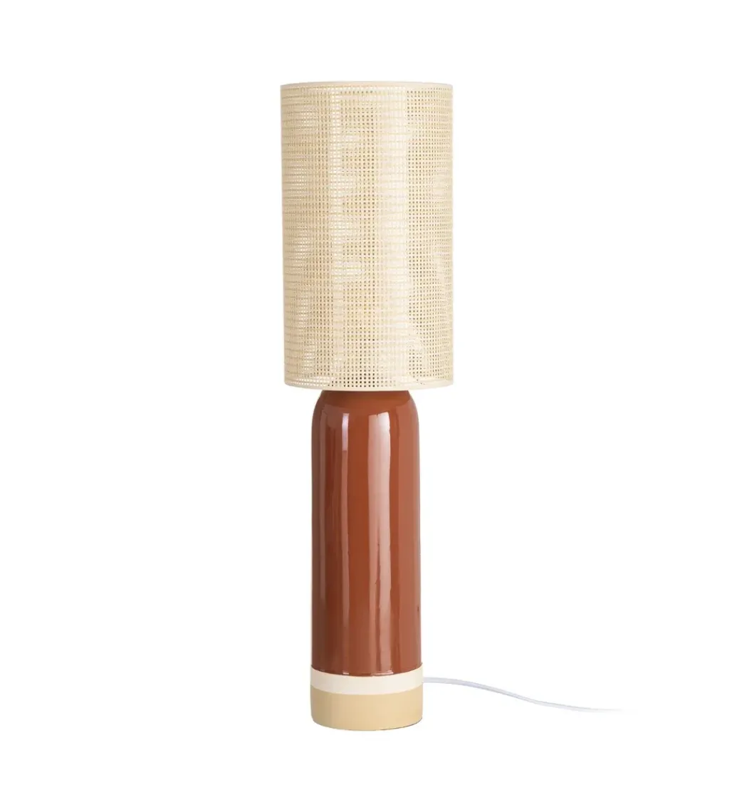 Lampa stołowa MENOSEA 112 cm terrakota kremowa*Zona-Design Online