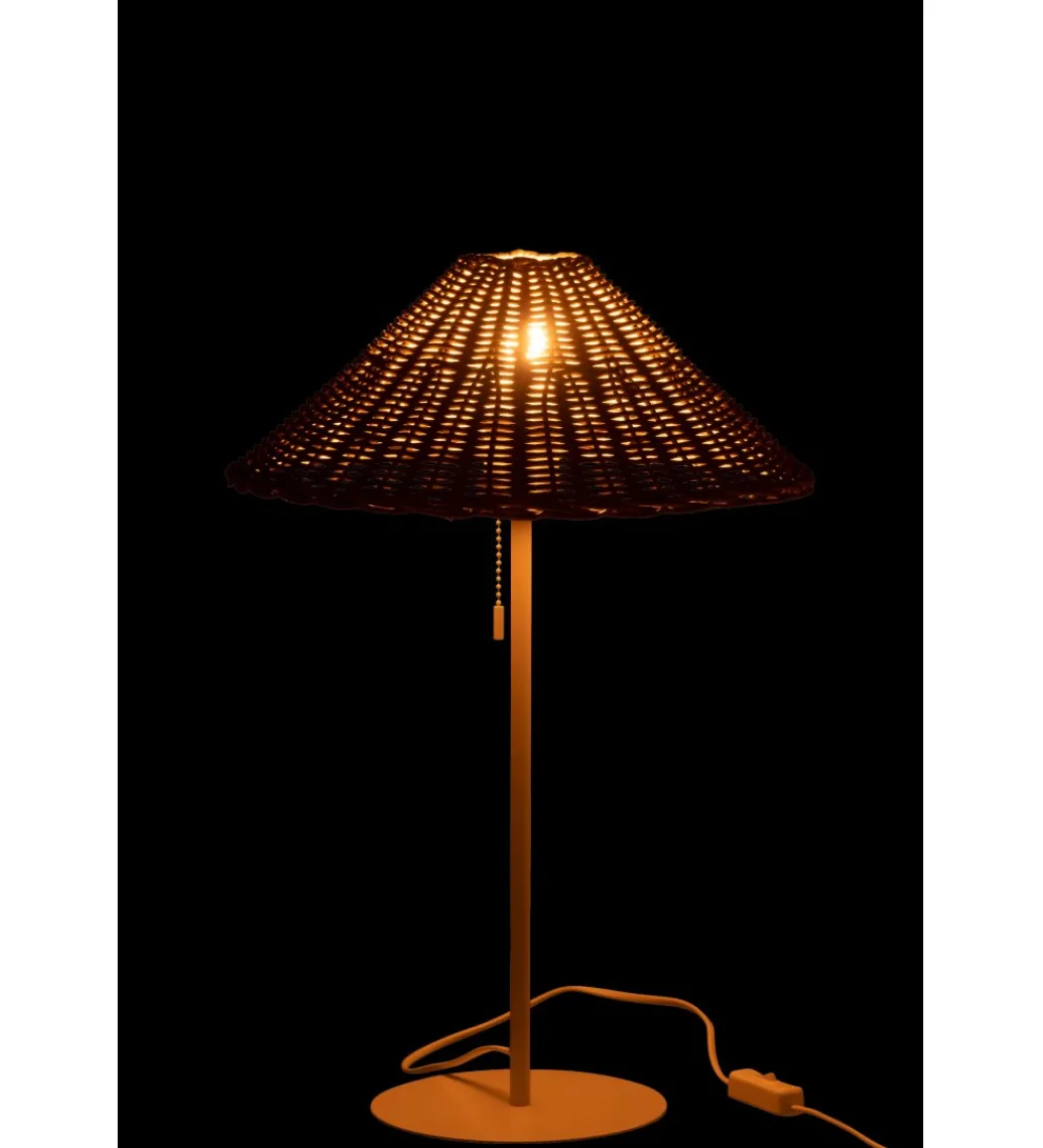 Lampa stołowa MERTAN 50 cm rattan biała*J-Line Online