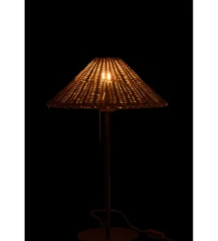 Lampa stołowa MERTAN 50 cm rattan czarna*J-Line Clearance