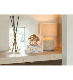 Lampa stołowa MIA 47 cm terrakota beżowa*J-Line Best