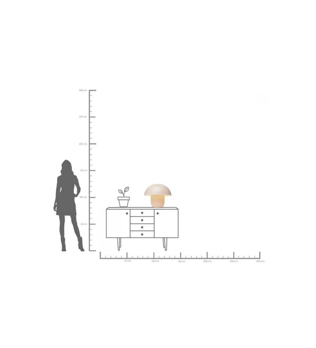 Lampa stołowa MUSHROOM 44 cm beżowa*KDesign Sale