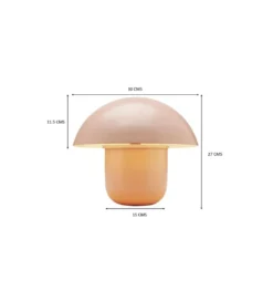 Lampa stołowa MUSHROOM 27 cm brzoskwiniowa*KDesign Hot