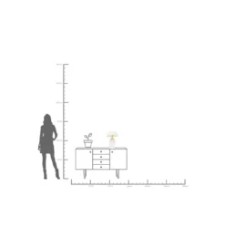 Lampa stołowa NUBE 48 cm biała*KDesign Discount