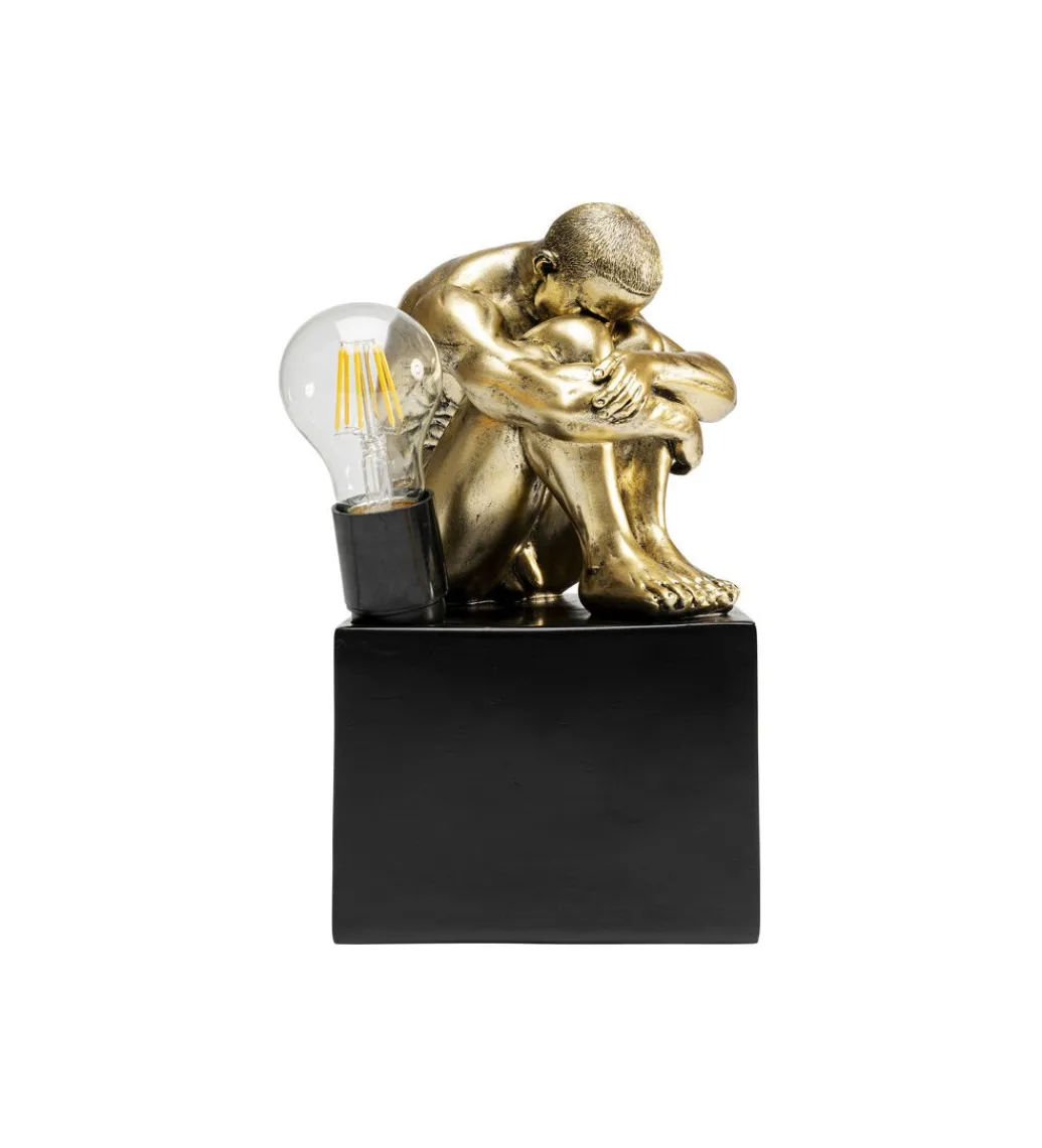 Lampa stołowa NUDE MAN HUG 29 cm złota*KDesign Hot