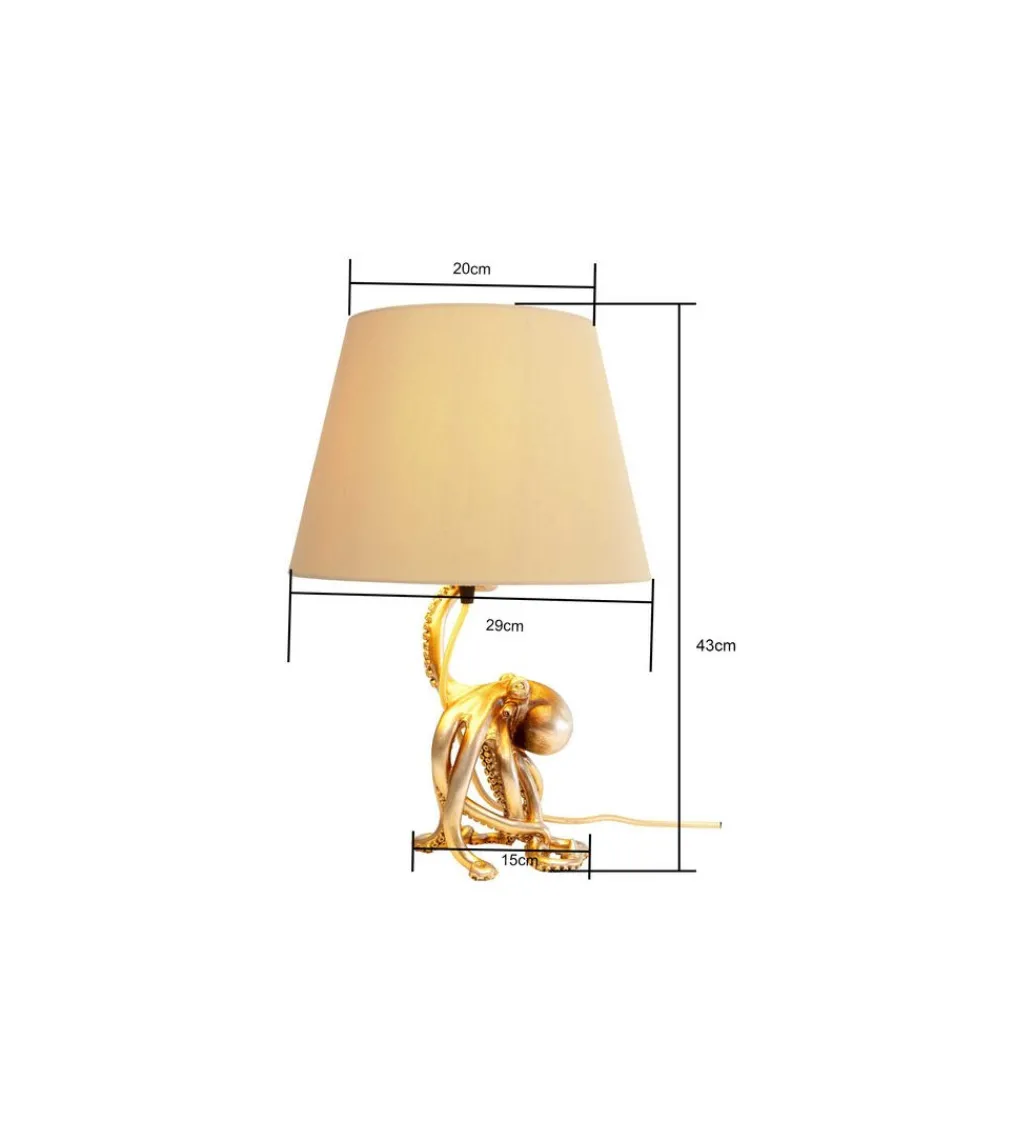 Lampa stołowa OCTOPUS 43 cm złota*KDesign