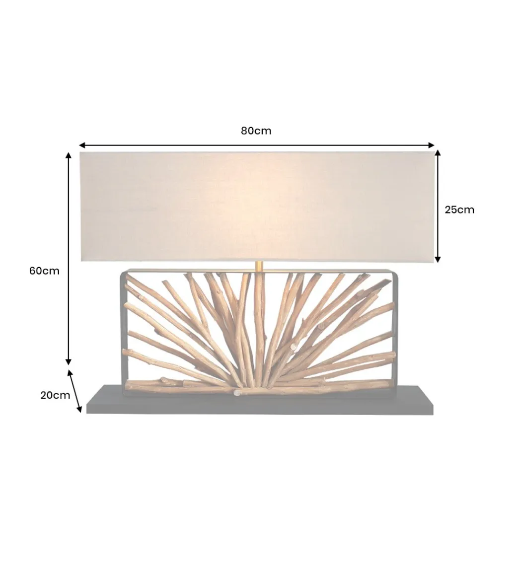 Lampa stołowa OMAR 80 cm beżowa*Invicta Interior Clearance