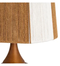 Lampa stołowa OPANEM 47 cm brązowobiała*Zona-Design