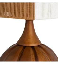 Lampa stołowa OPANEM 47 cm brązowobiała*Zona-Design