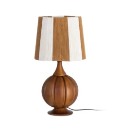Lampa stołowa OPANEM 47 cm brązowobiała*Zona-Design