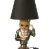 Lampa stołowa OWL SHADE 56 cm złoto antyczny brąz*J-Line Best