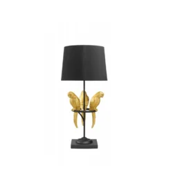 Lampa stołowa Papuga 35 cm czarno złota*Invicta Interior Clearance