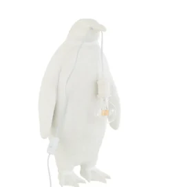 Lampa stołowa Pingwin 59 cm biała*J-Line Outlet