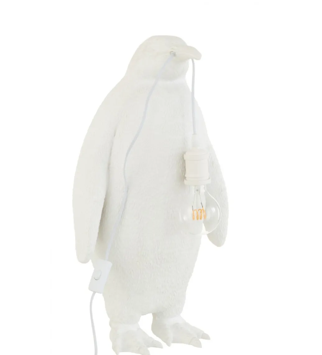 Lampa stołowa Pingwin 59 cm biała*J-Line Outlet