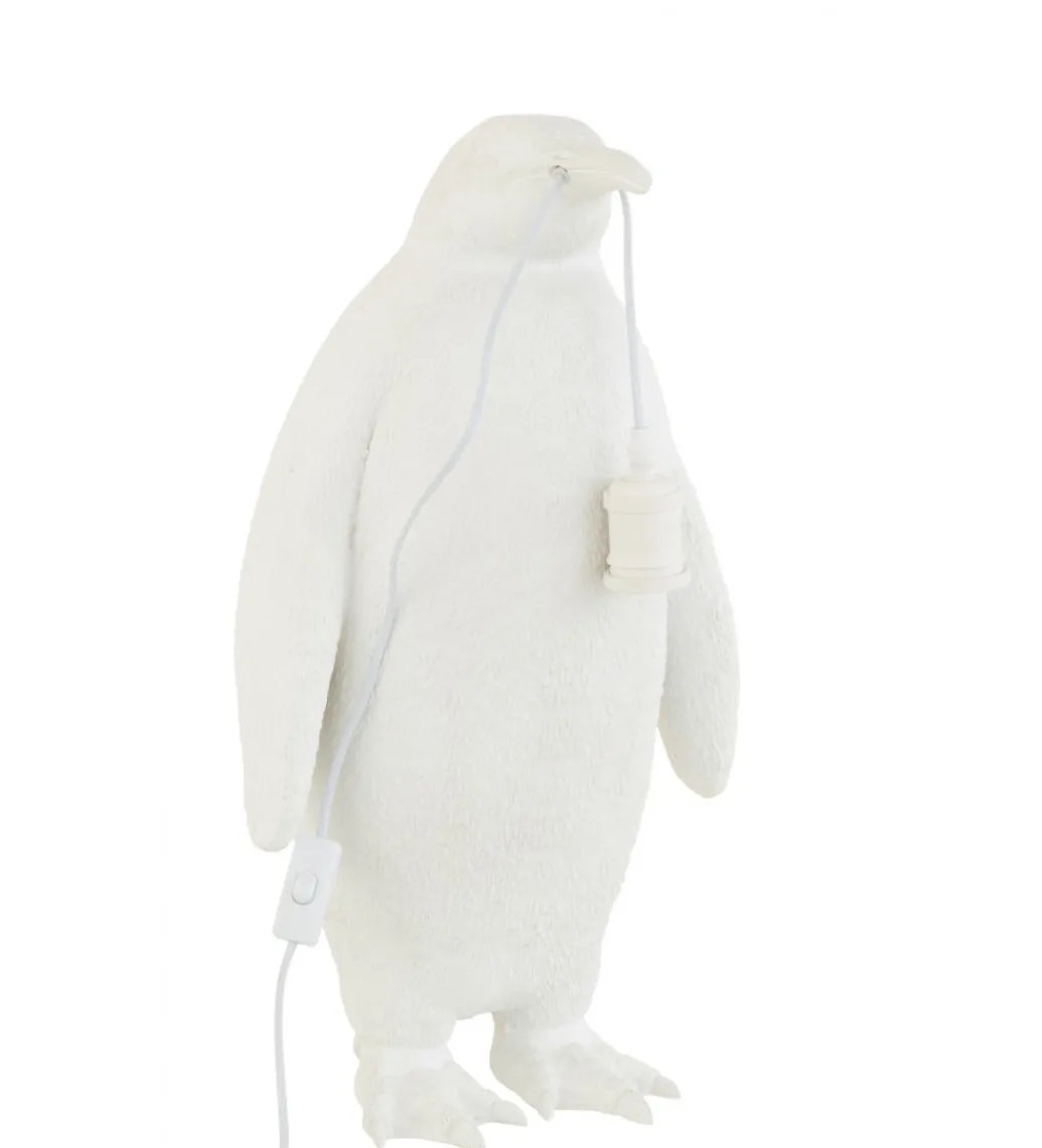 Lampa stołowa Pingwin 59 cm biała*J-Line Outlet