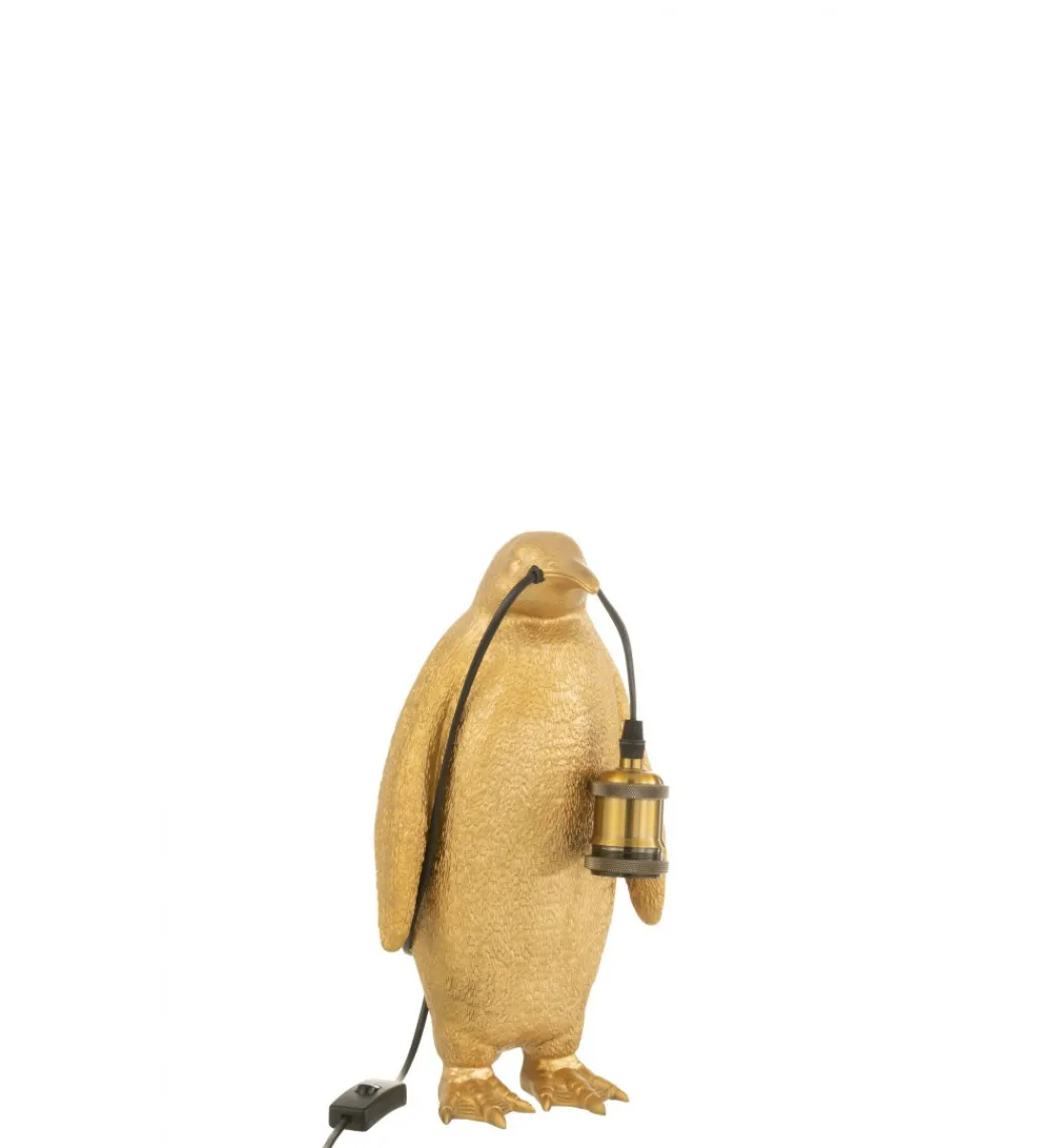 Lampa stołowa Pingwin 35 cm złota*J-Line