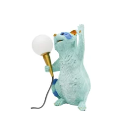 Lampa stołowa RACCOON 31 cm niebieska*KDesign Best